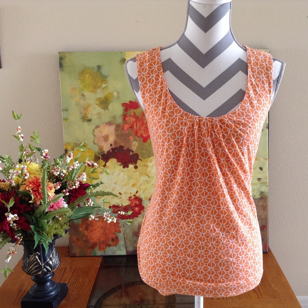 Banana Republic Orange Geometric Tunic